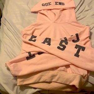 East Coast Queens crop top hoodie
